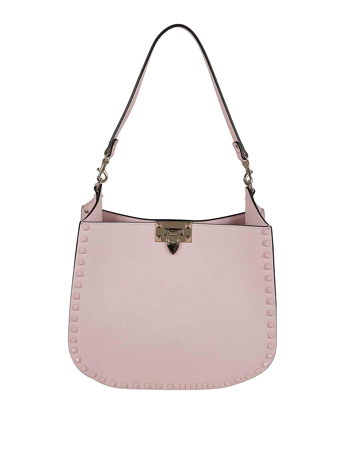 Shop Valentino Hobo Bag Rockstud In Pink