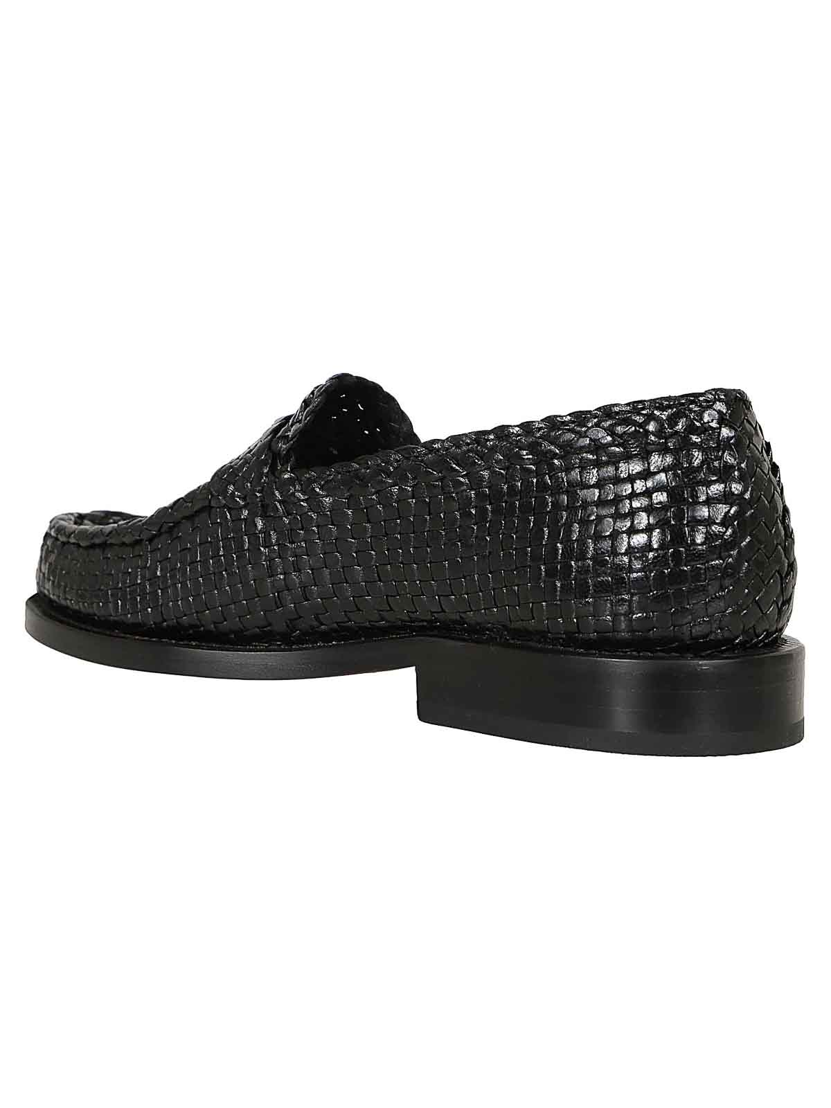 Shop Marni Woven  Loafer In Black