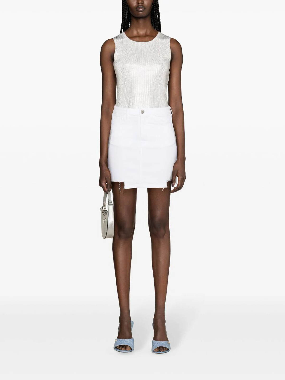 Shop 3x1 Celine Mini Skirt In Blanco