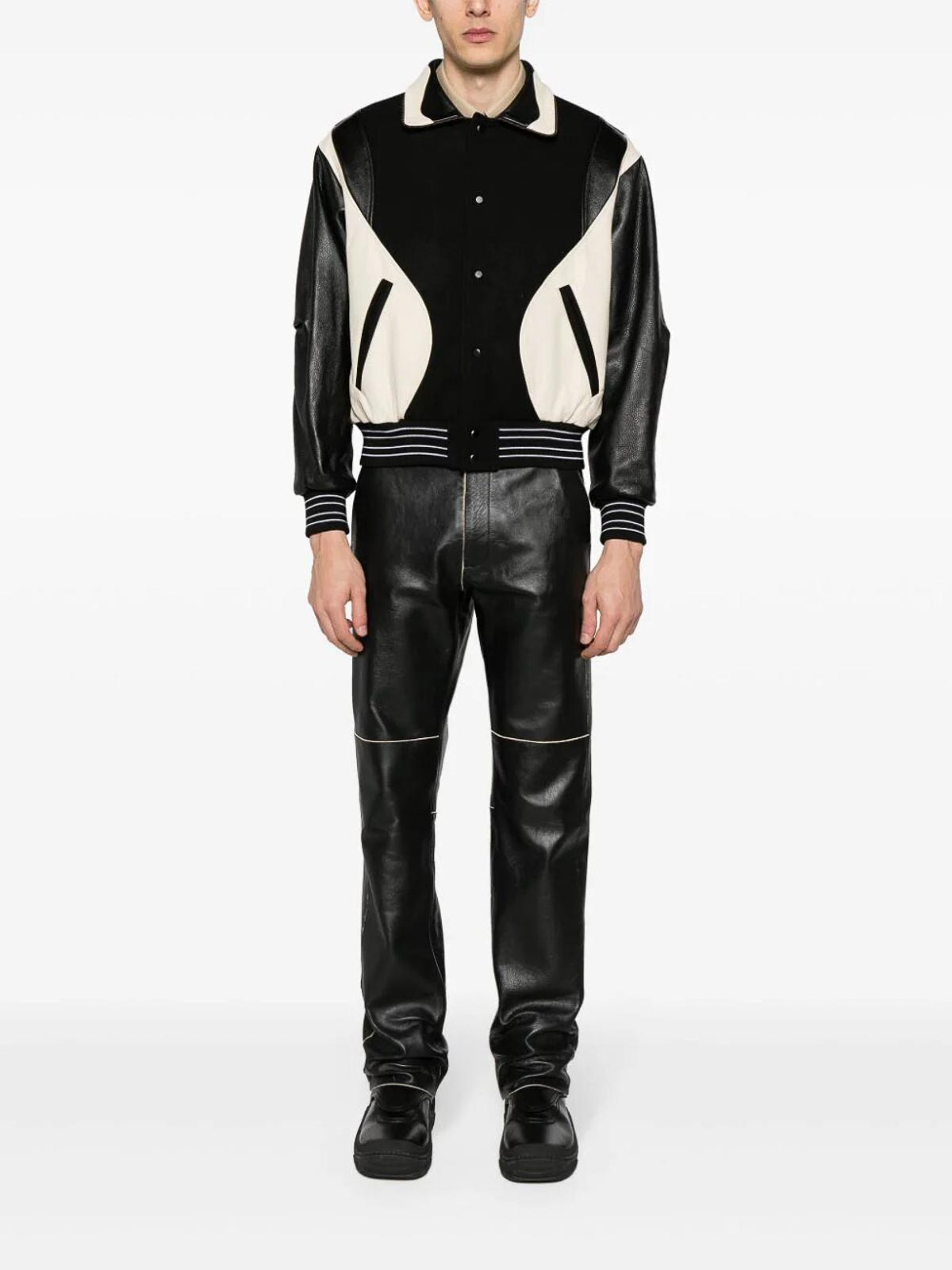 Shop Andersson Bell Robyn Varsity Jacket In Negro