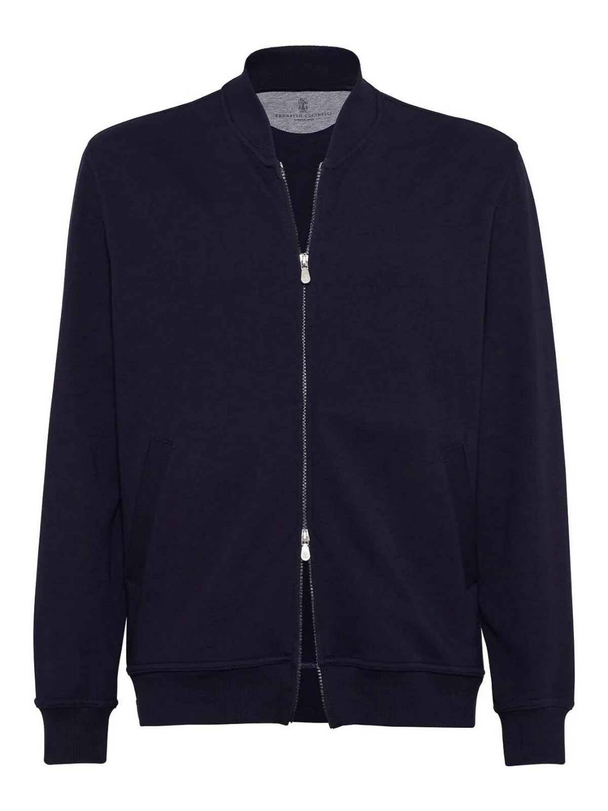 Shop Brunello Cucinelli Full-zip Sweatshirt In Azul