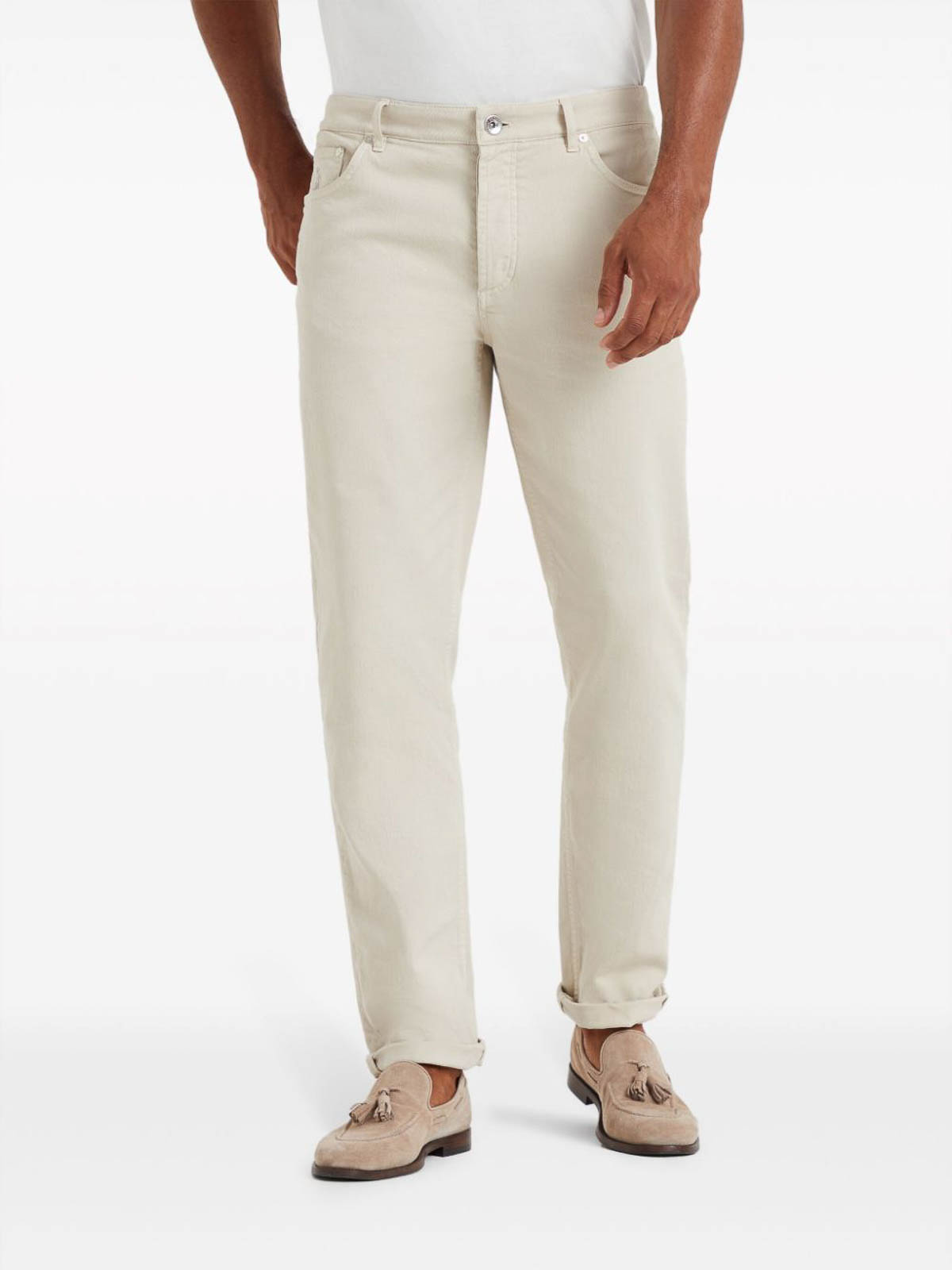 Shop Brunello Cucinelli Dyed Jeans In Azul