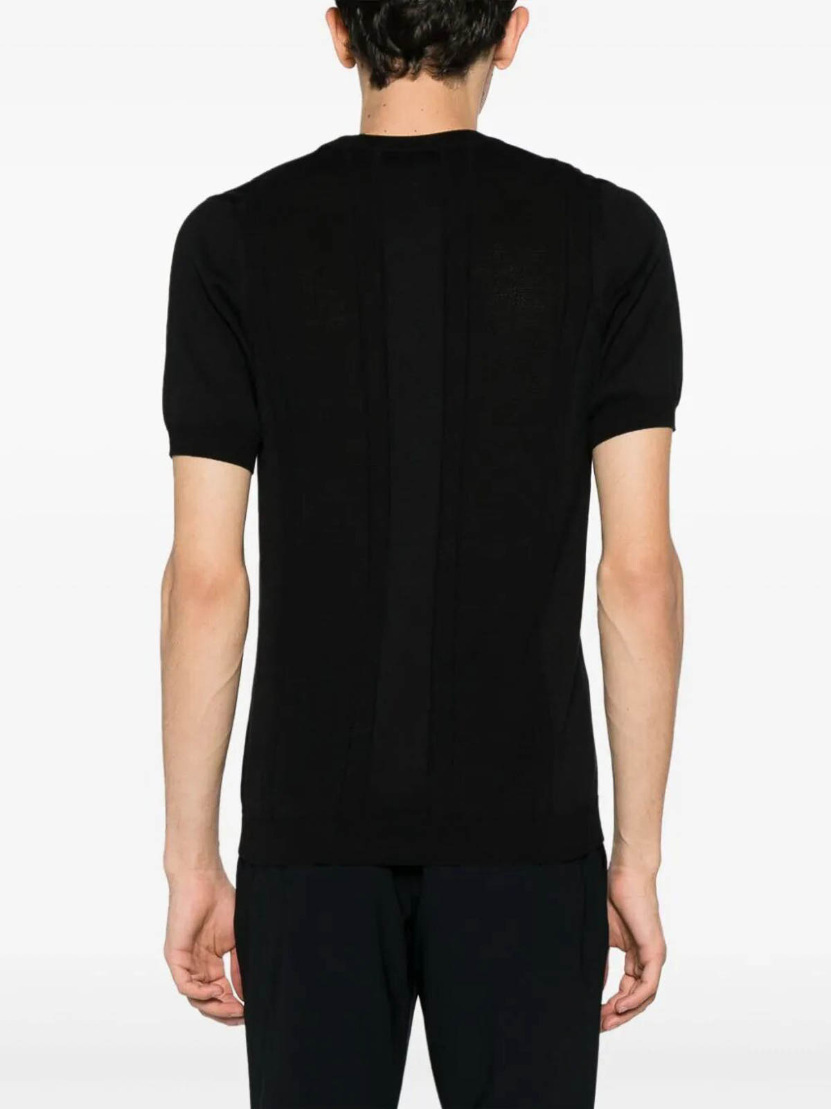 Shop Brunello Cucinelli Short Sleeve Crew-neck Sweater In Negro