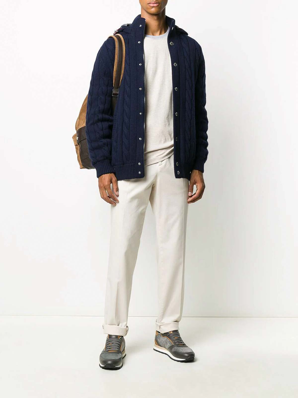 Shop Brunello Cucinelli Chino Pants In Cream