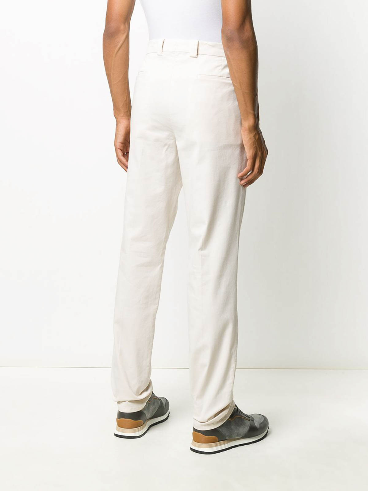 Shop Brunello Cucinelli Chino Pants In Cream