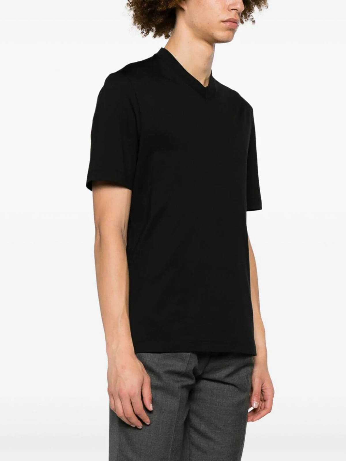 Shop Brunello Cucinelli V-neck T-shirt In Negro