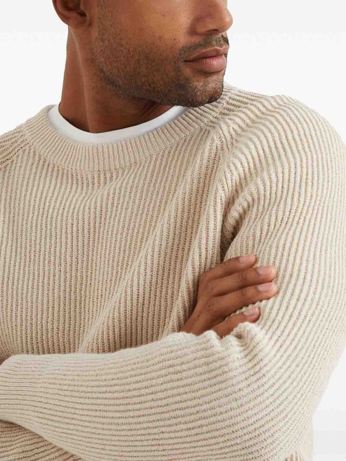 Shop Brunello Cucinelli Crew-neck Sweater In Beis