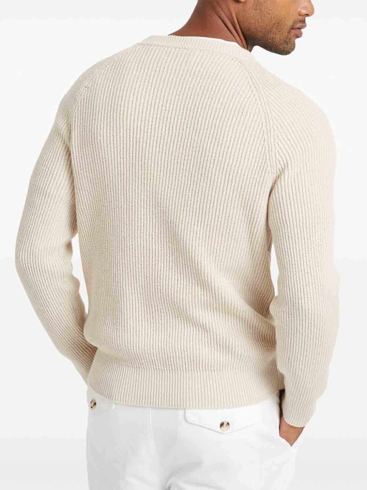 Shop Brunello Cucinelli Crew-neck Sweater In Beis