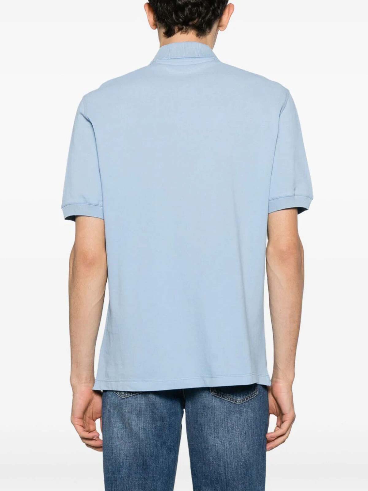 Shop Brunello Cucinelli Polo Shirt In Azul Claro
