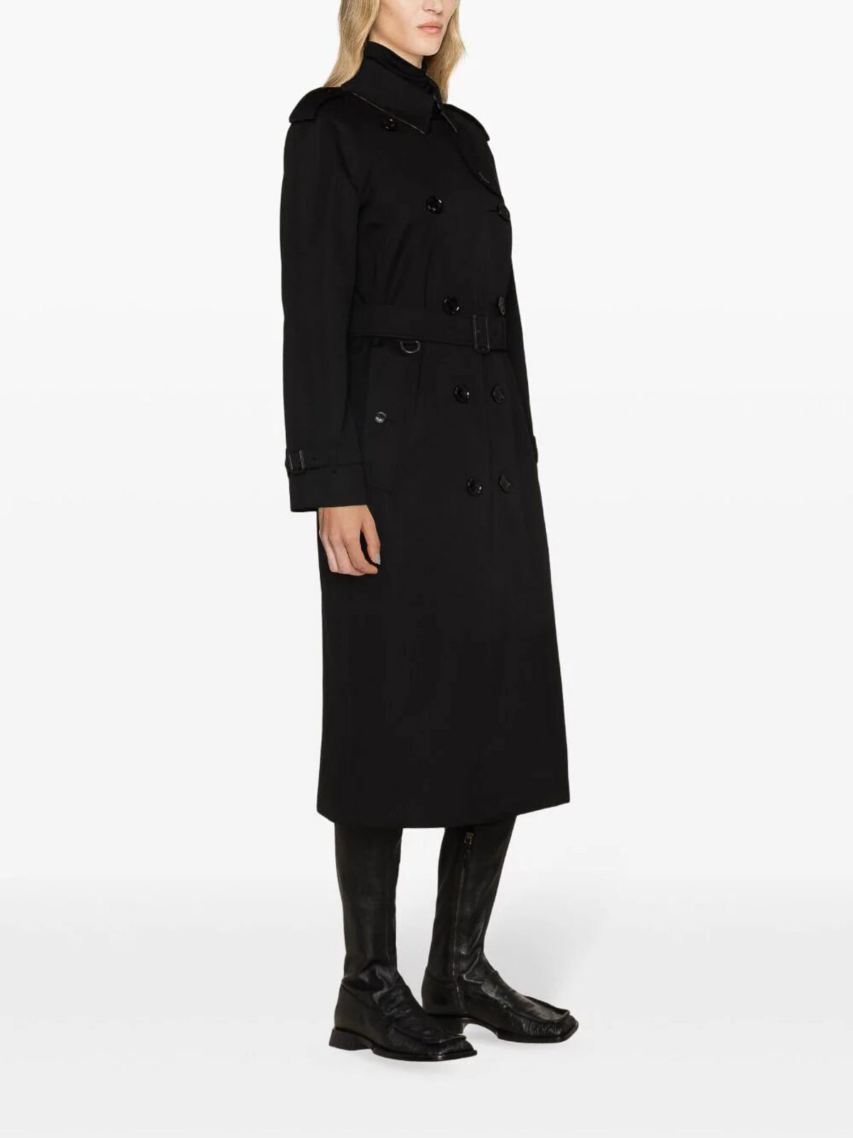 Burberry Waterloo Trench Coat Black Women 8079418