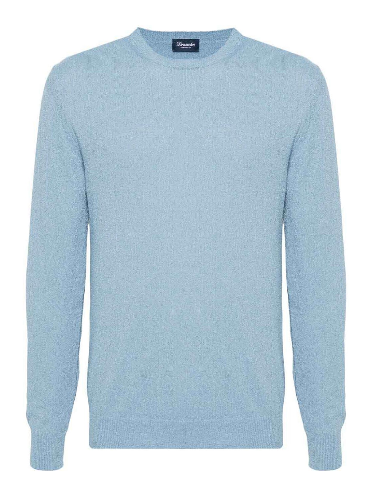 Drumohr Crew-neck Sweater In Azul Claro