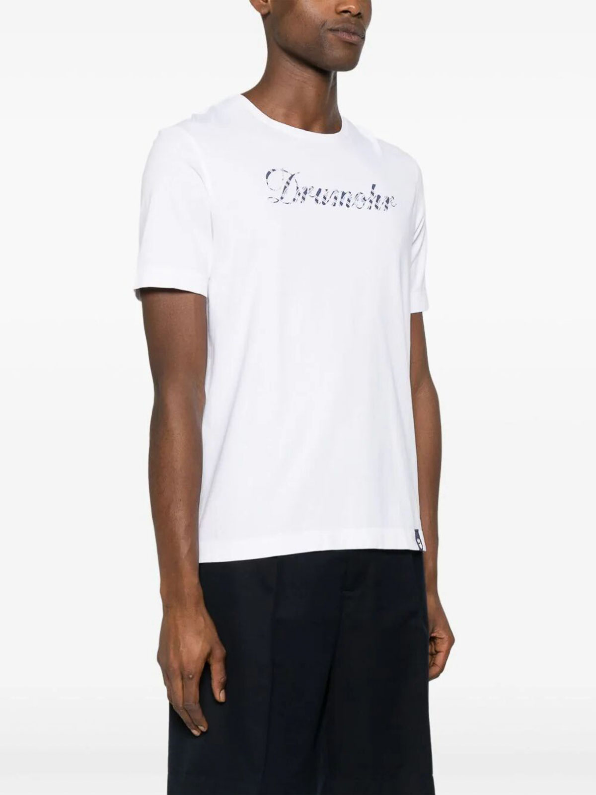 Shop Drumohr Camiseta - Print In White