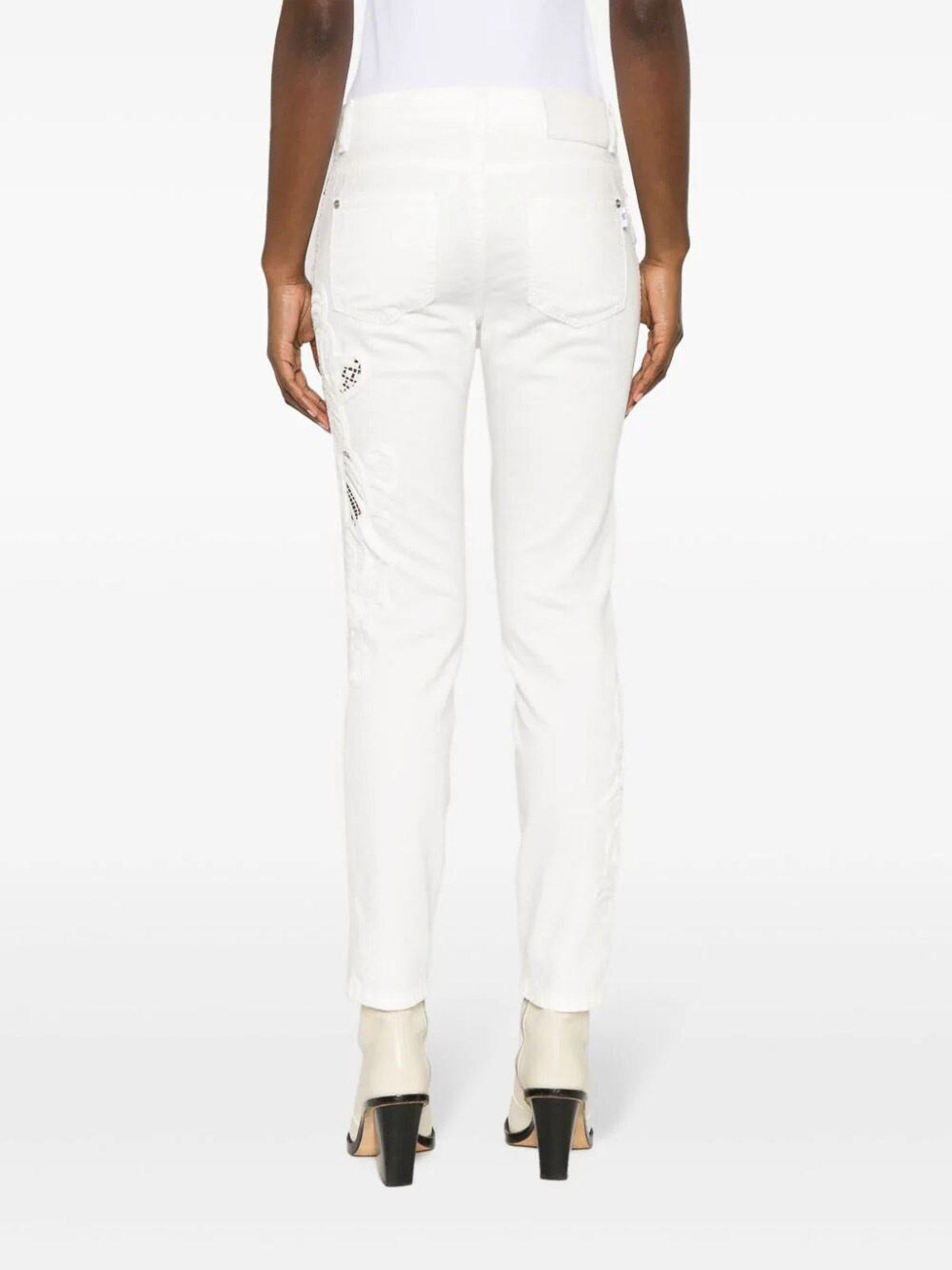 Shop Ermanno Scervino Boyfriend Jeans In Blanco