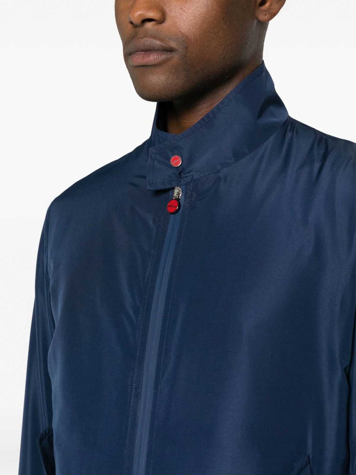 Shop Kiton Cima Padded Jacket In Azul Claro