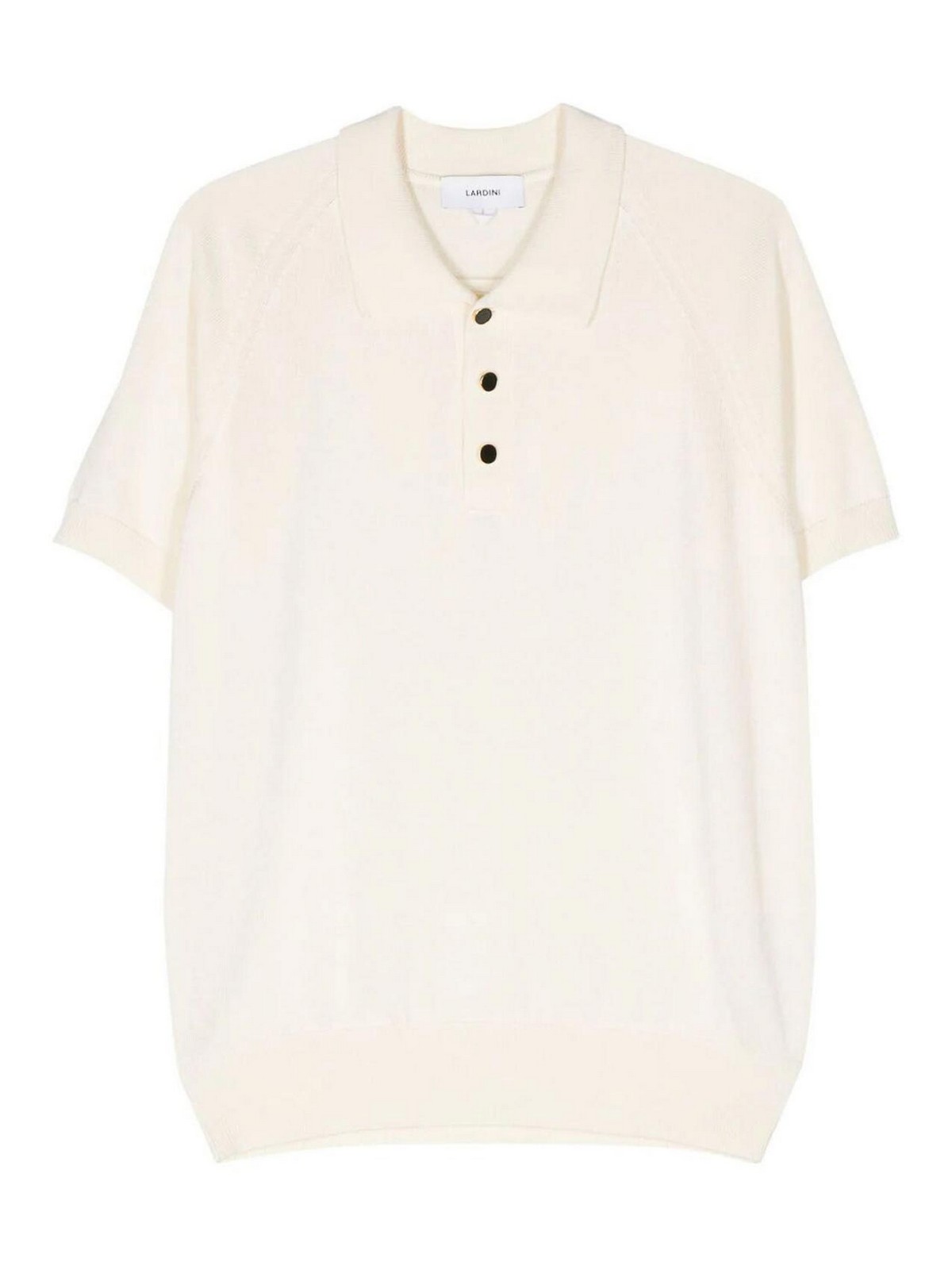 Shop Lardini Polo Shirt In Blanco