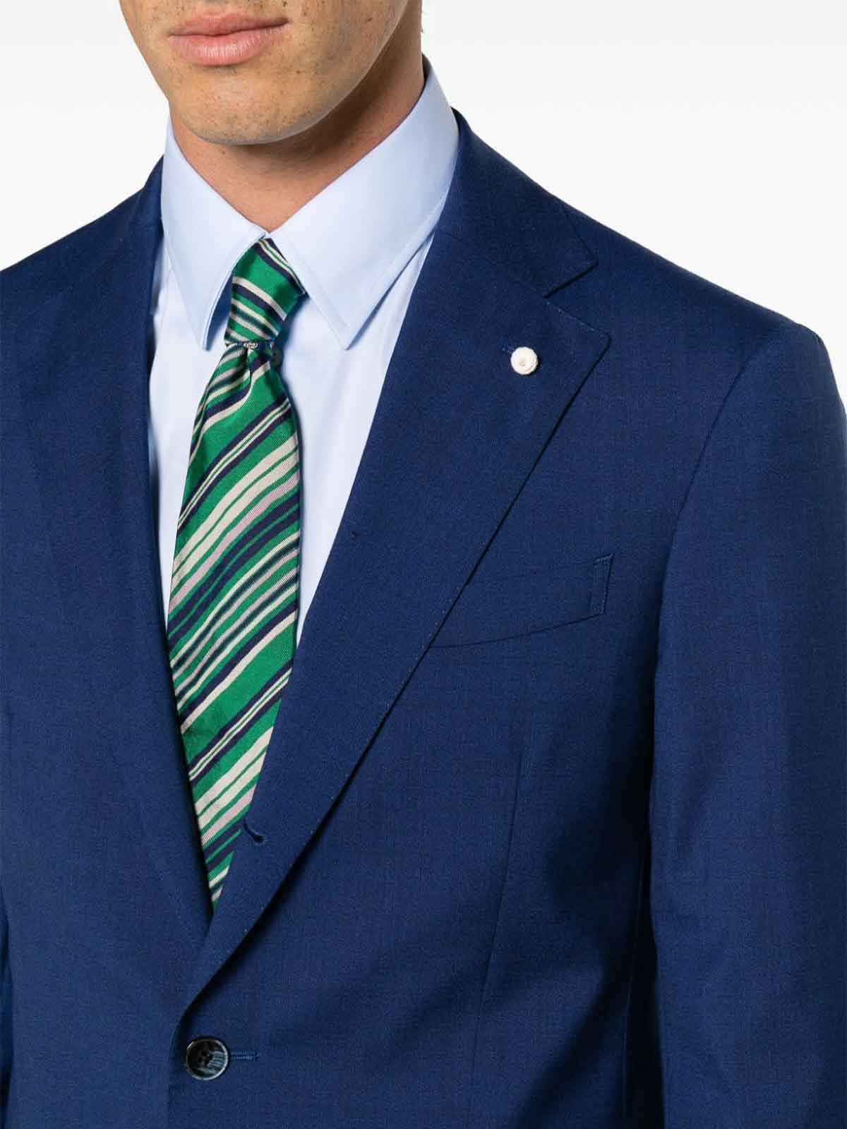 Shop Luigi Bianchi Mantova Suit In Azul
