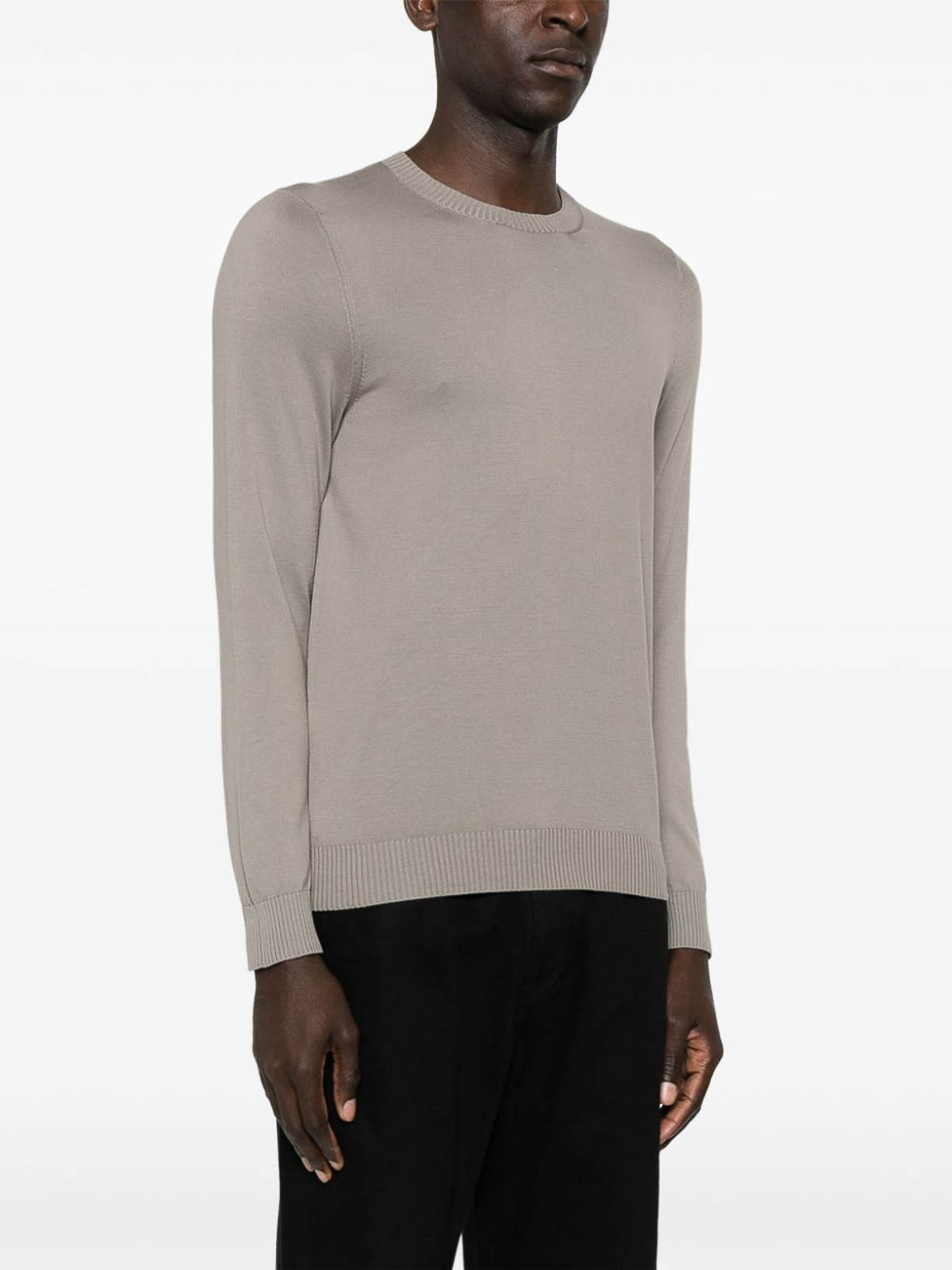 Shop Malo Crew-neck Sweater In Beis