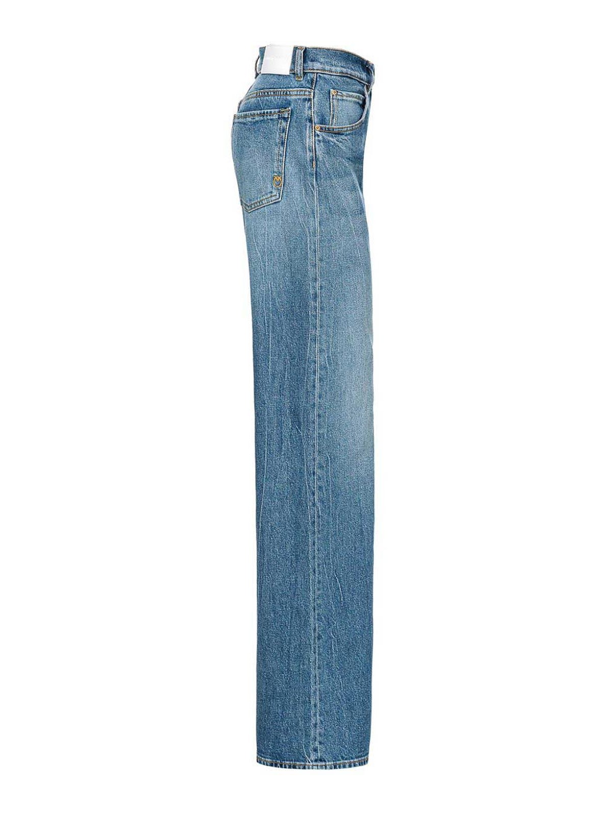 Shop Pinko Wanda Wide Leg Jeans In Azul