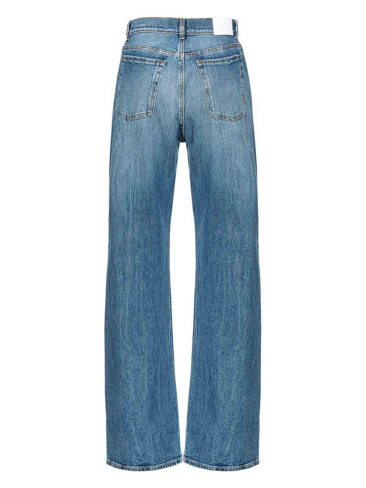 Shop Pinko Wanda Wide Leg Jeans In Azul