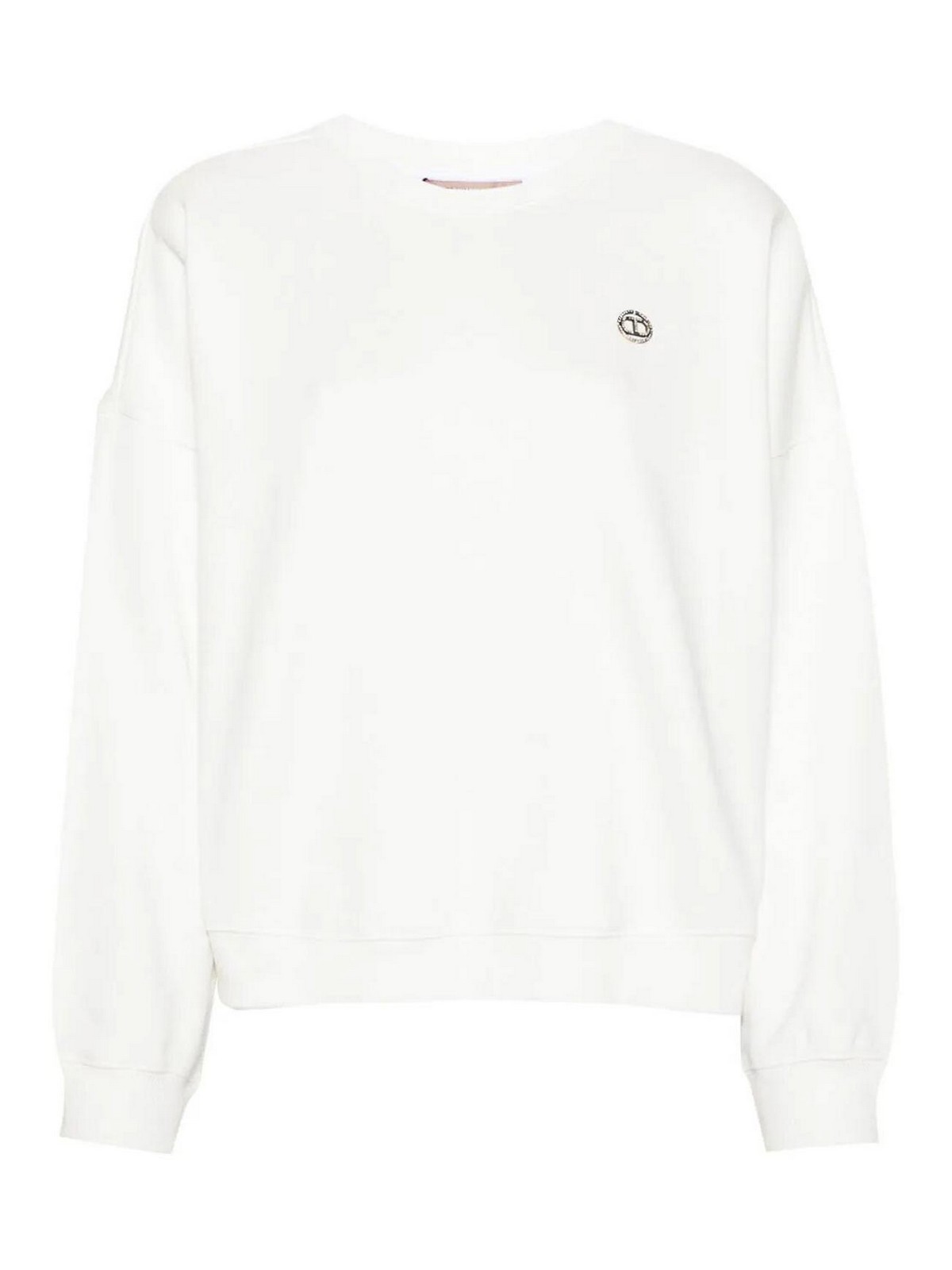 TWINSET CREW-NECK SWEATSHIRT WITH OVAL T DETAIL
