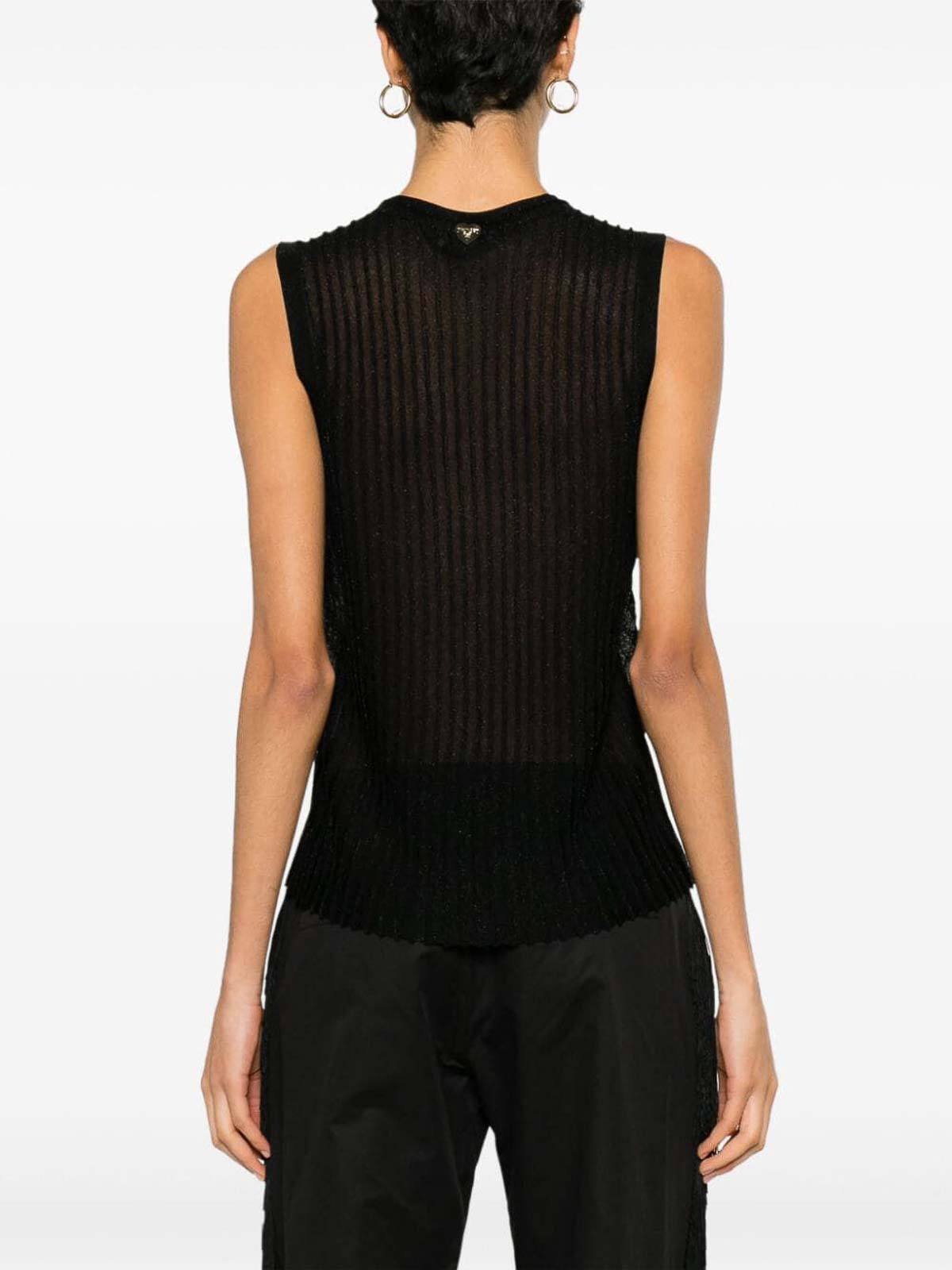 Shop Twinset Knit Top In Black