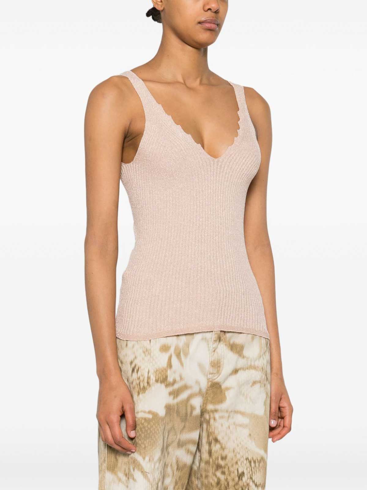 Shop Twinset Top - Color Carne Y Neutral In Nude & Neutrals