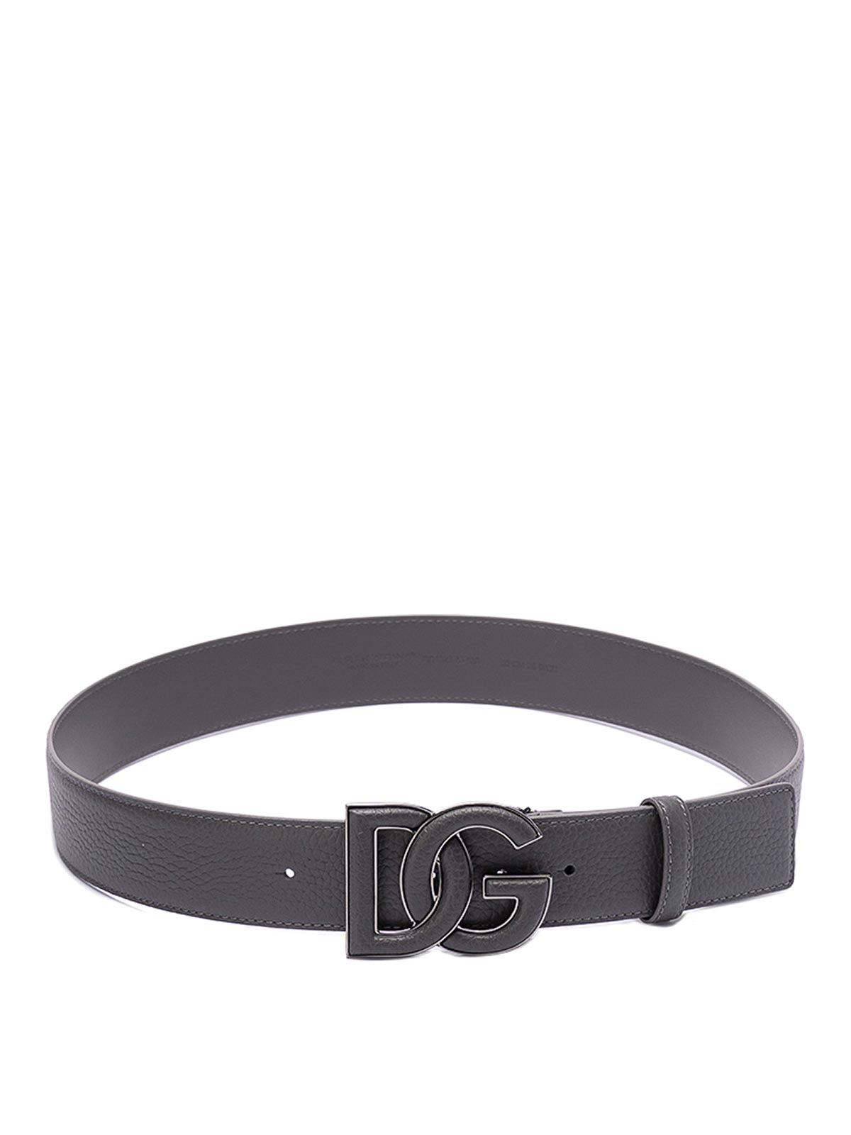 Shop Dolce & Gabbana Logo Belt In Gris
