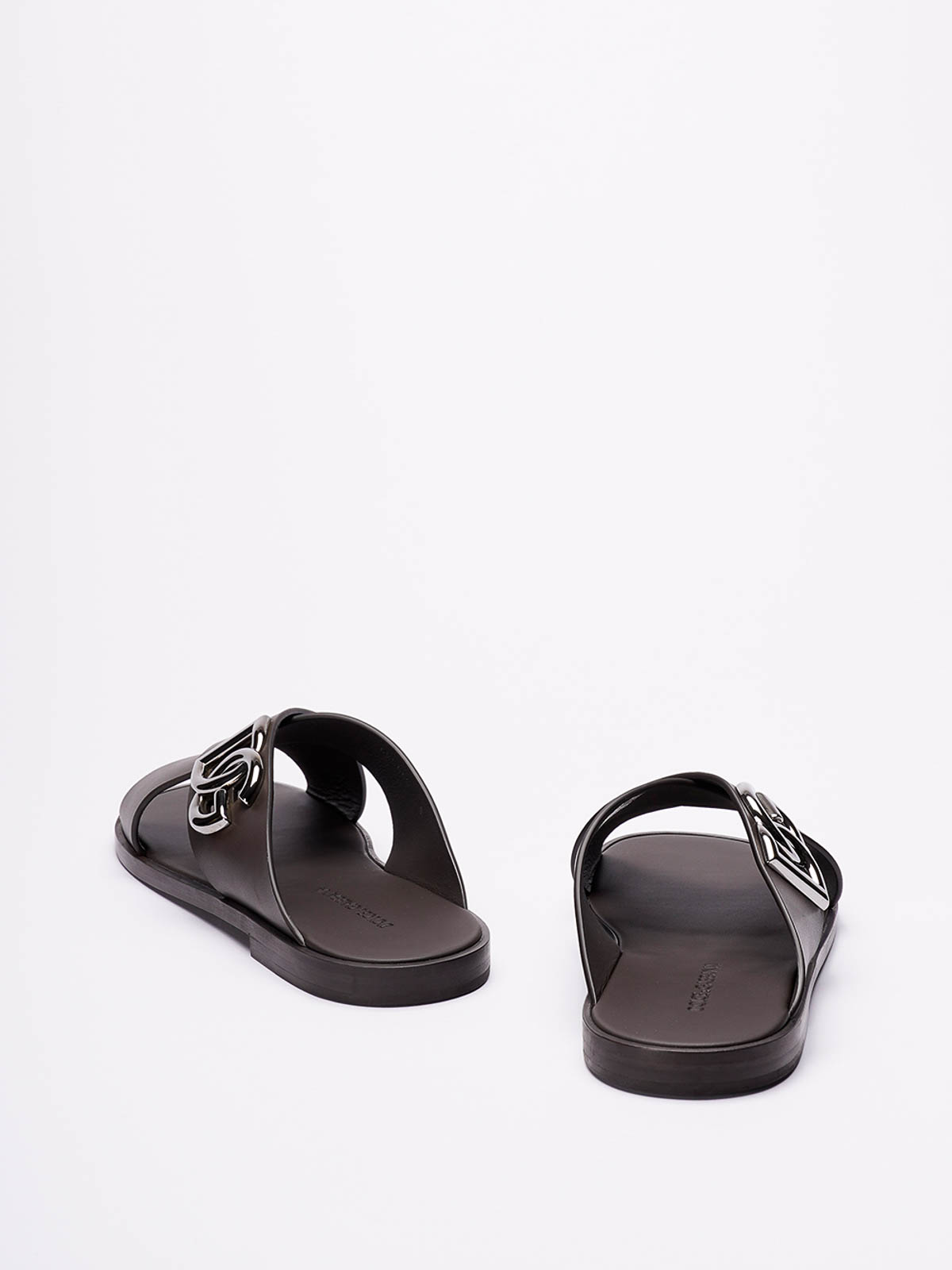 Shop Dolce & Gabbana Dg Sandals In Marrón Oscuro
