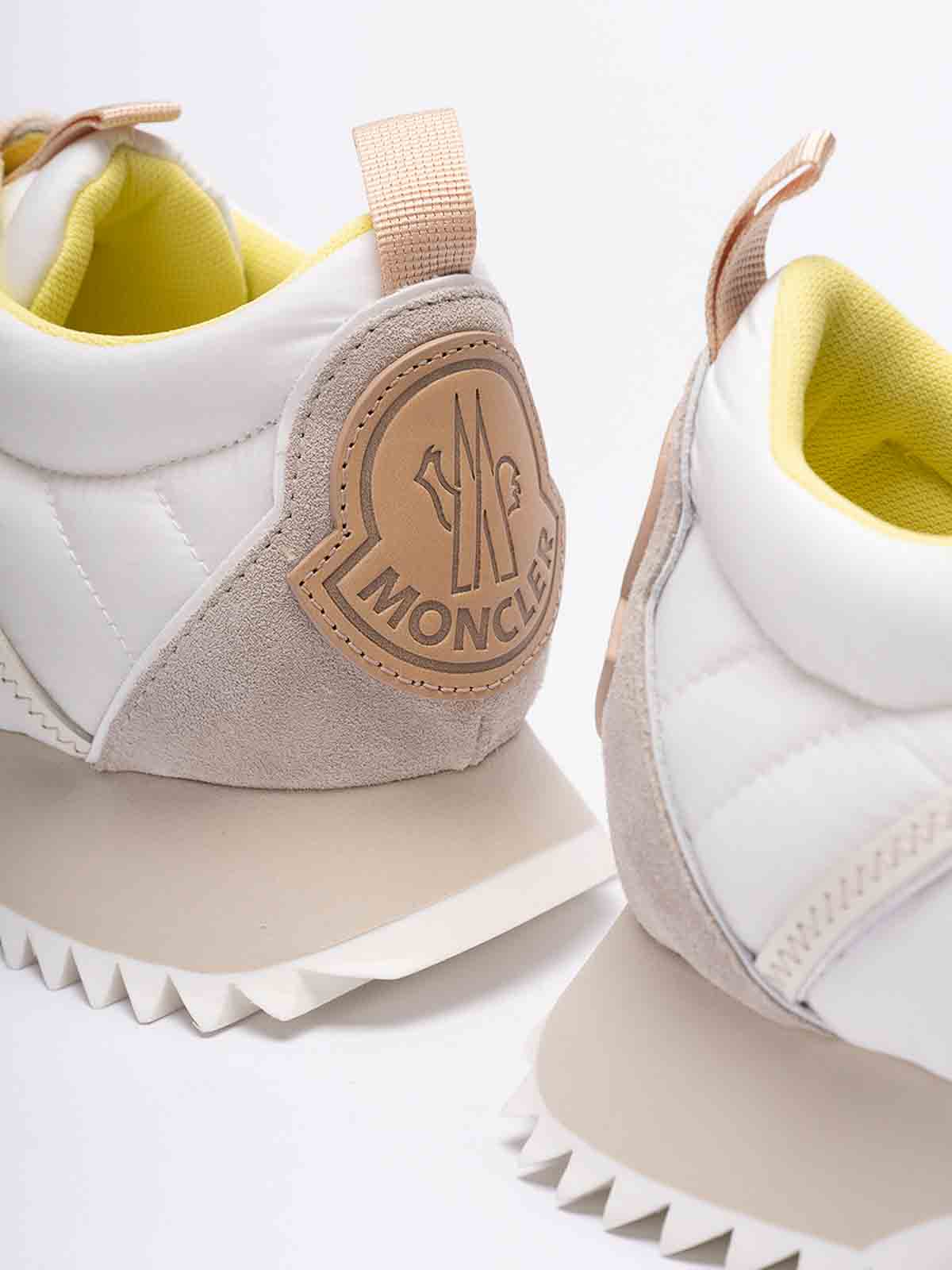 Shop Moncler Pacey Low-top Sneakers In Crema