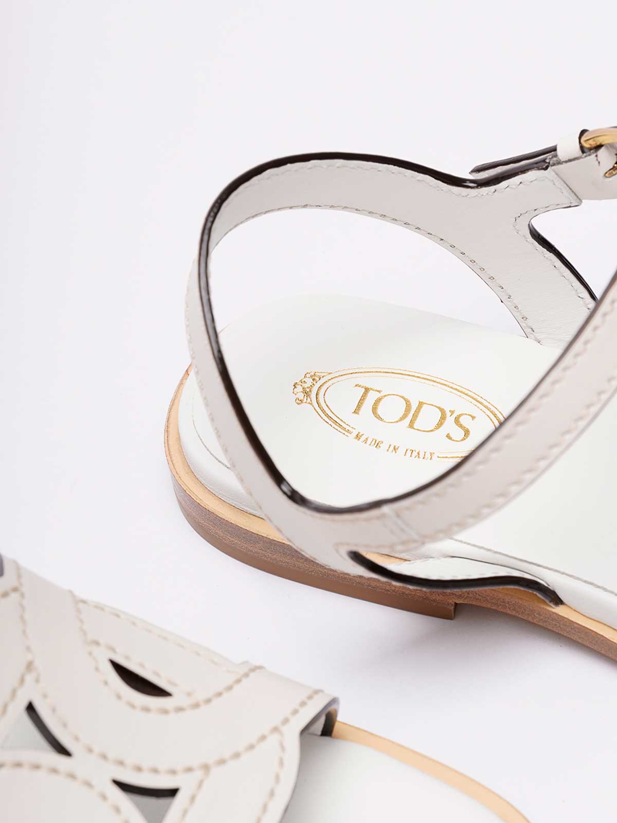 Shop Tod's Sandals In Blanco