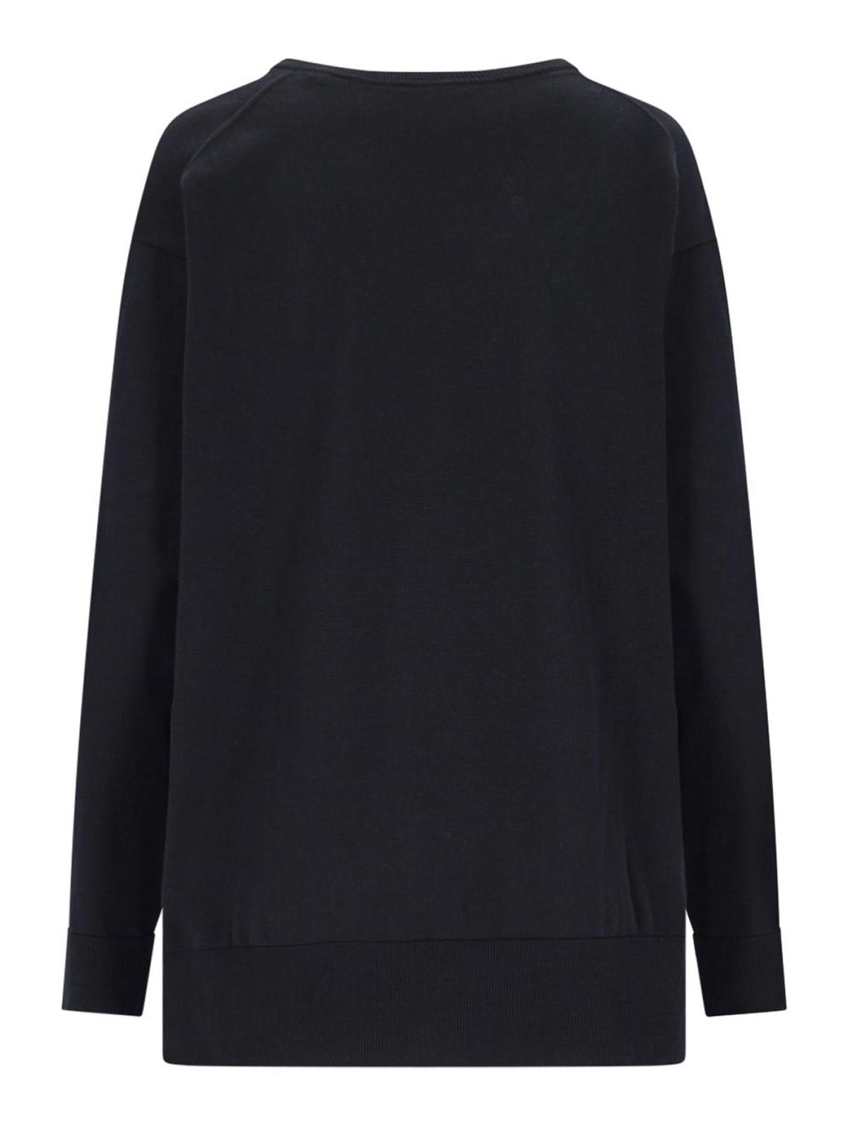 Shop Aspesi V-neck Sweater In Black