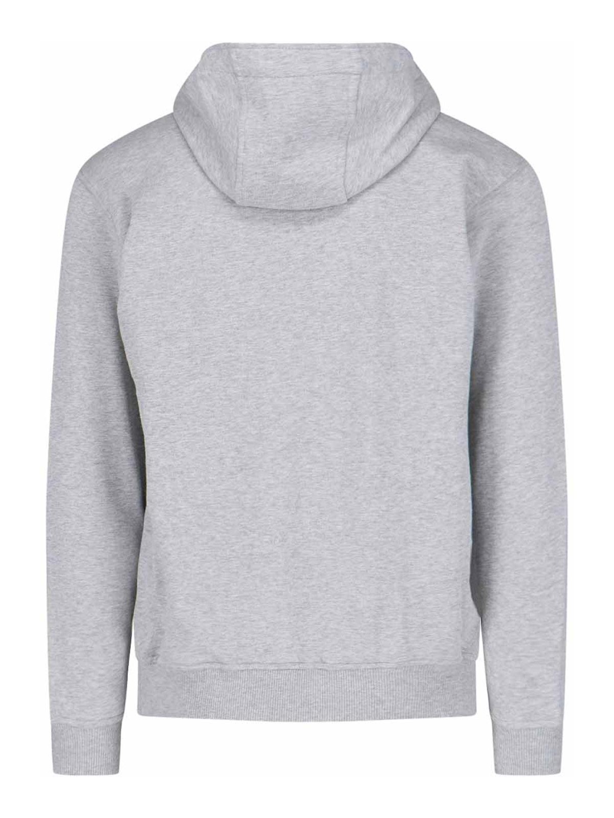 Shop Comme Des Garçons Printed Zip Sweatshirt In Grey