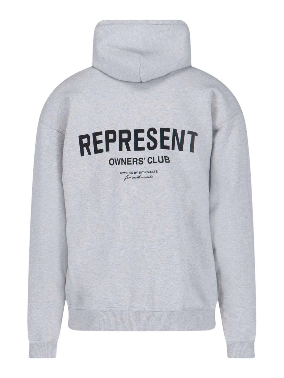 Shop Represent Logo Hooded Sweatshirt In Grey