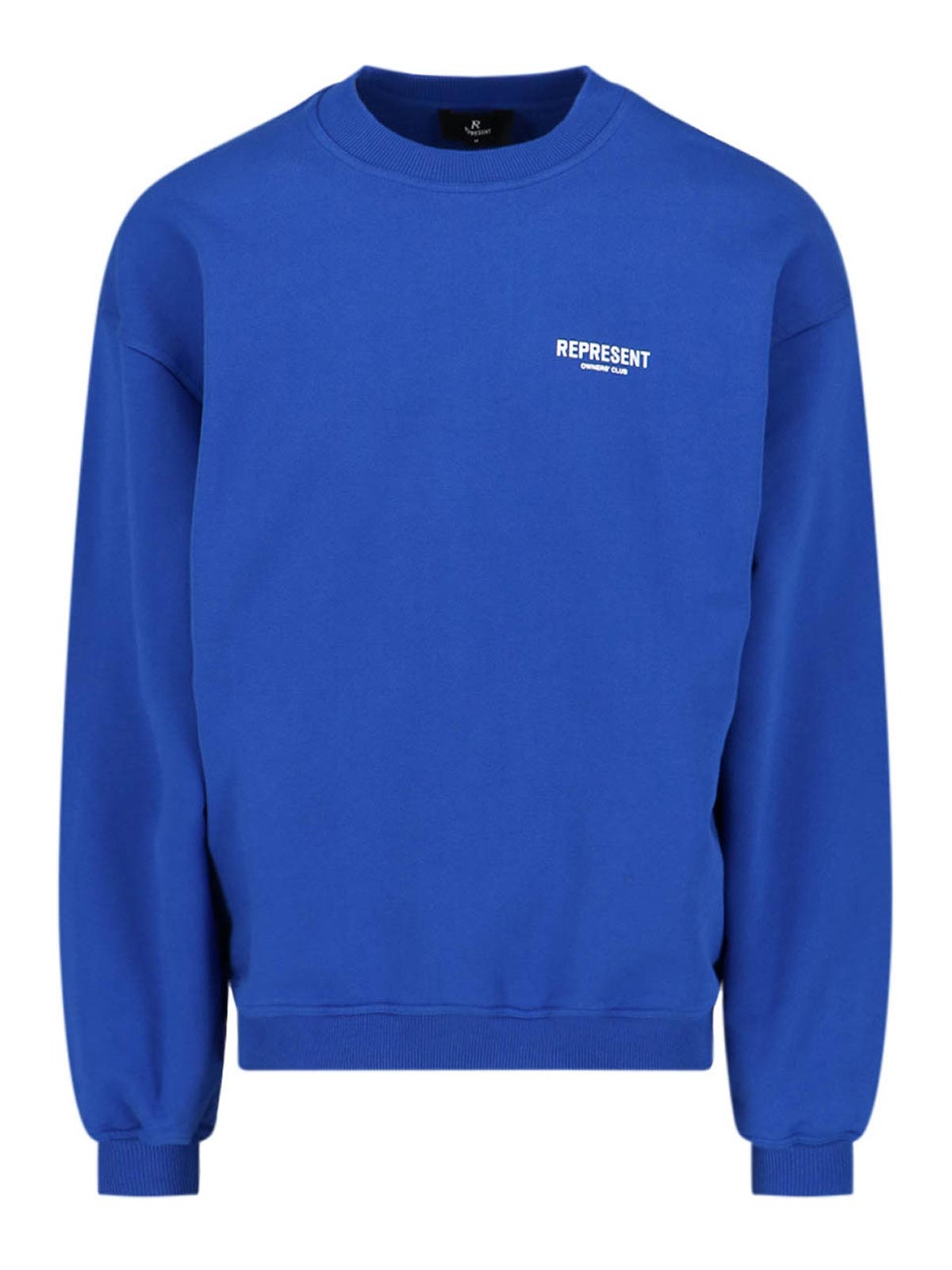 Represent Logo Crew Neck Sweatshirt In Blue