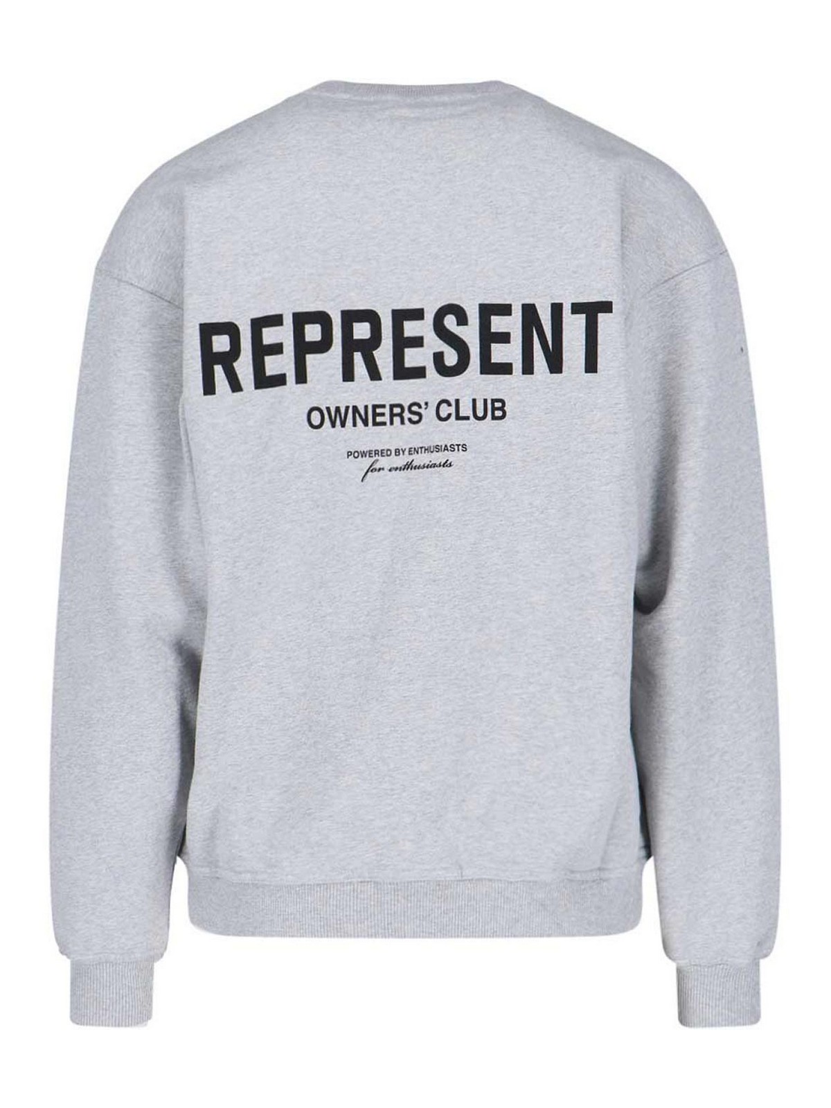 Shop Represent Logo Crew Neck Sweatshirt In Grey