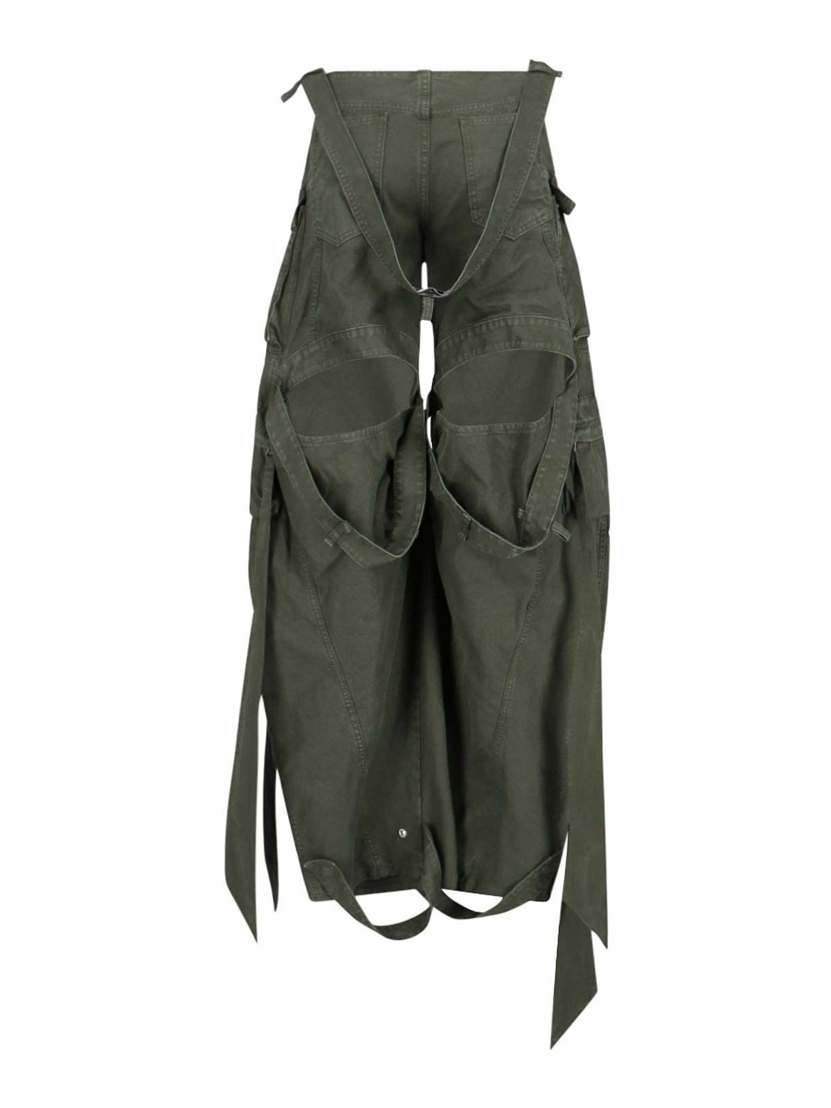 Shop Attico Cargo Trousers In Green