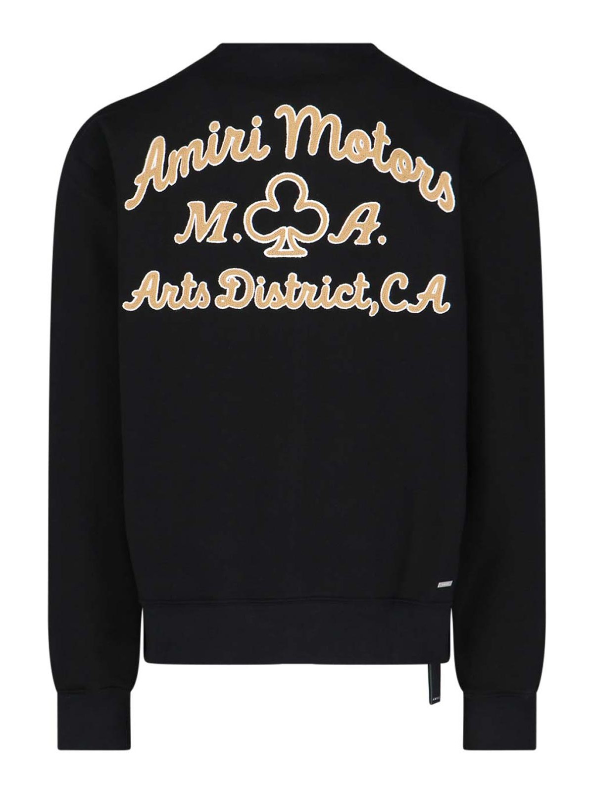 Shop Amiri Logo Crew Neck Sweatshirt In Black