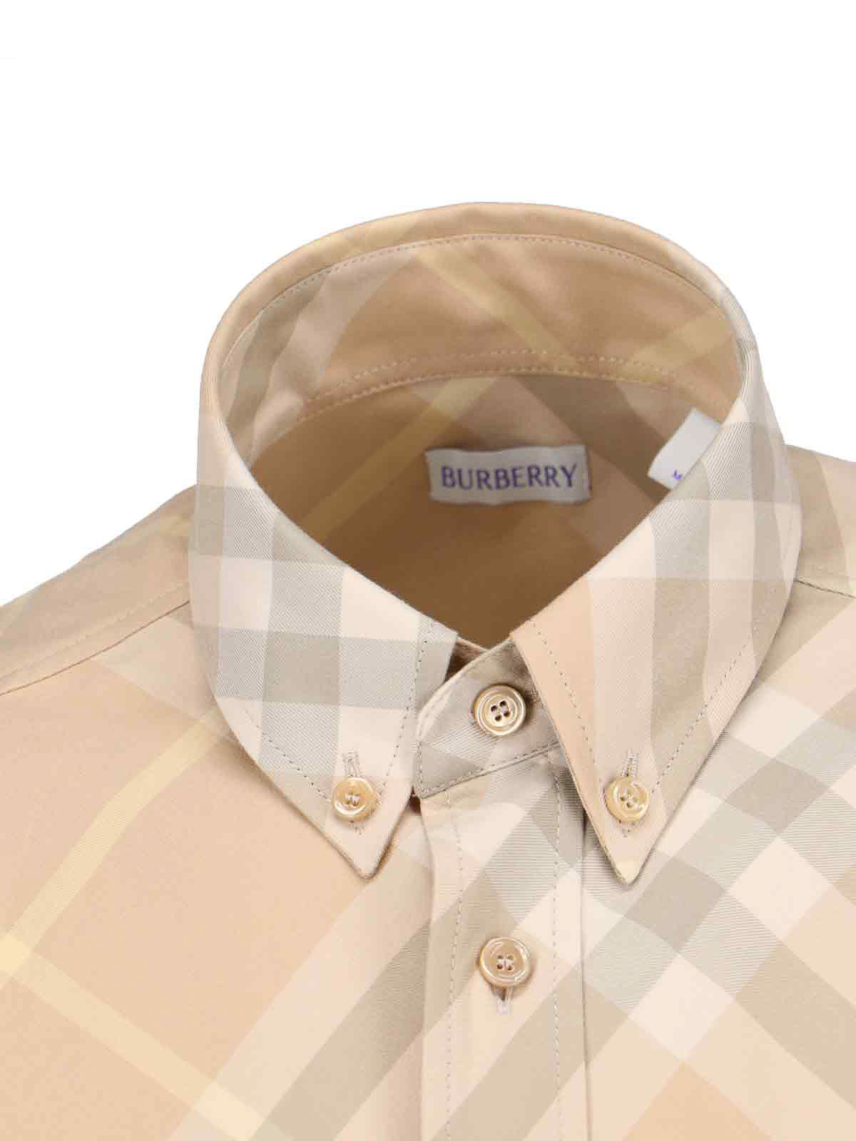Shop Burberry Camisa - Beis In Beige