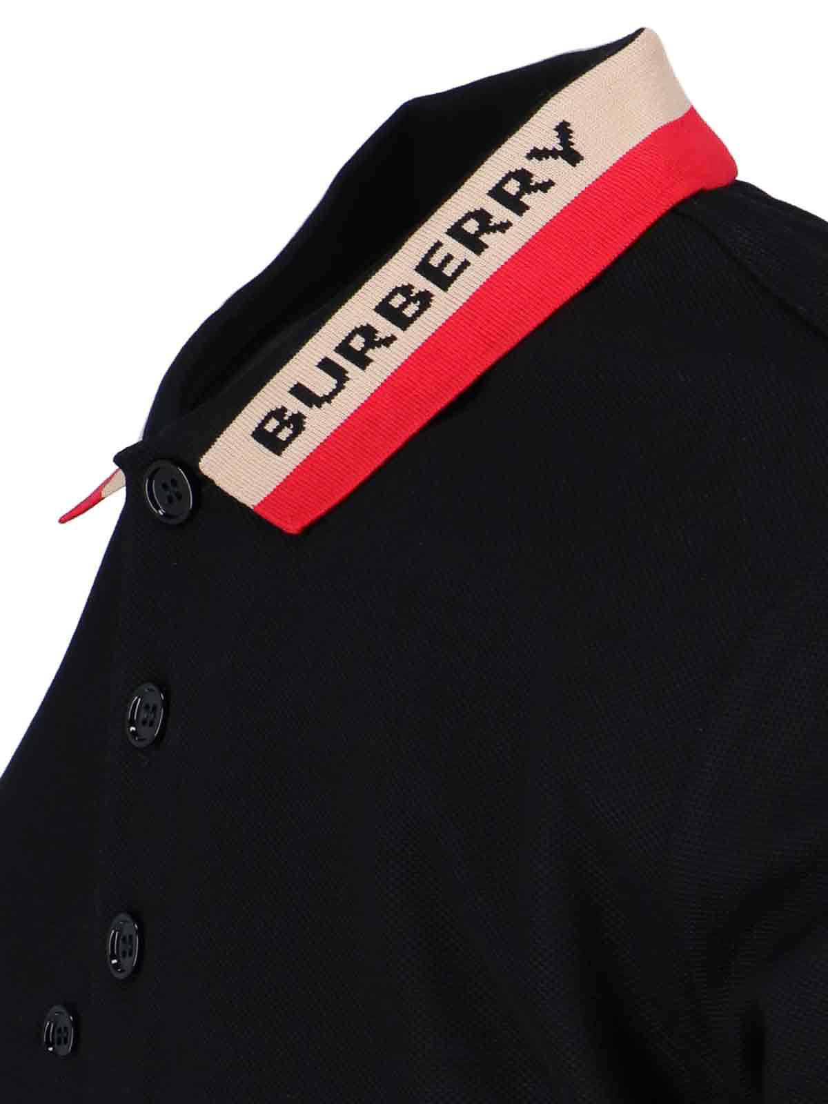 Shop Burberry Polo Logo In Black