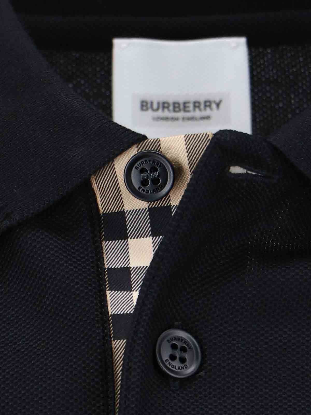Shop Burberry Polo Logo In Black