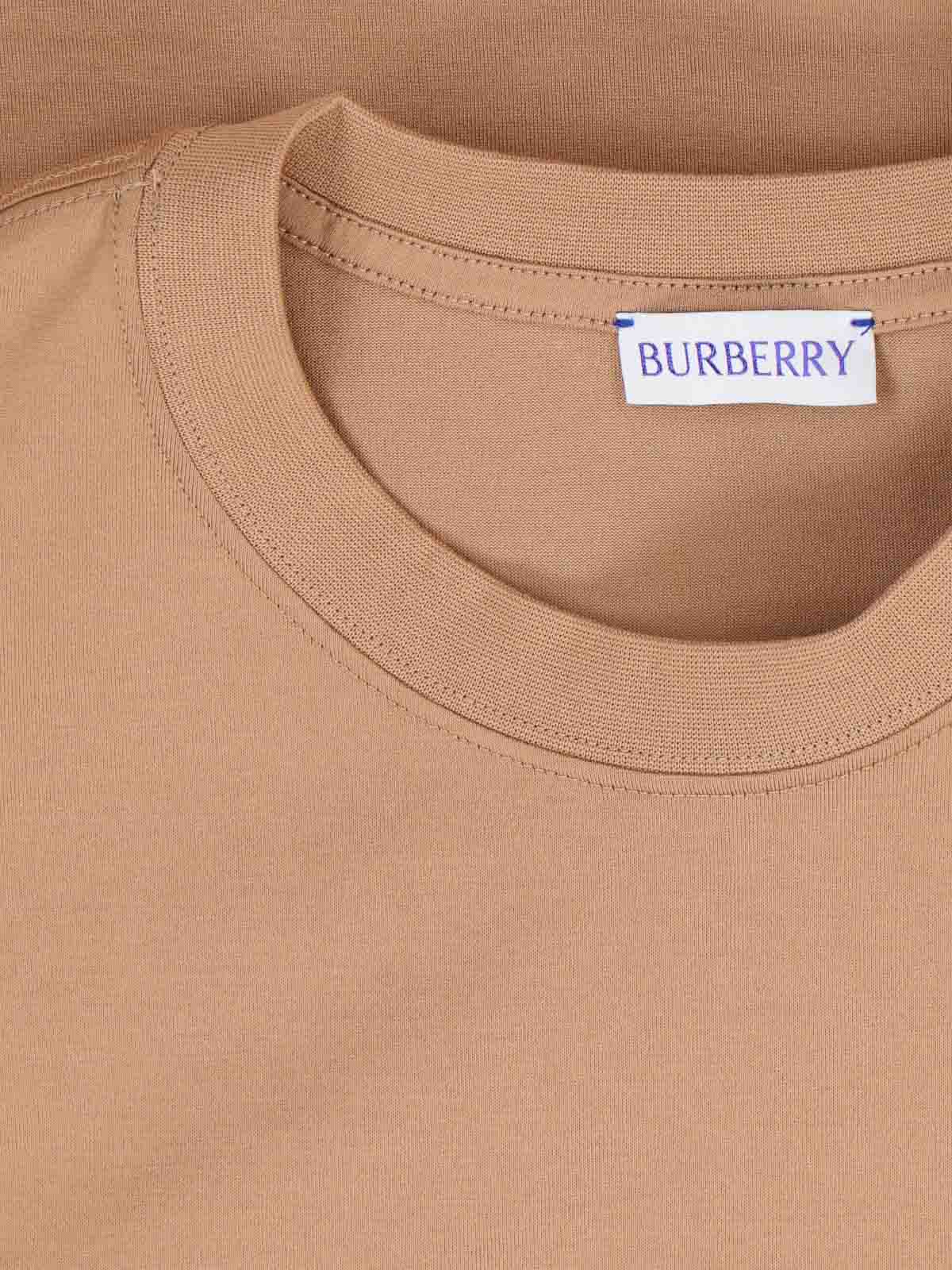 Shop Burberry T-shirt Logo In Brown