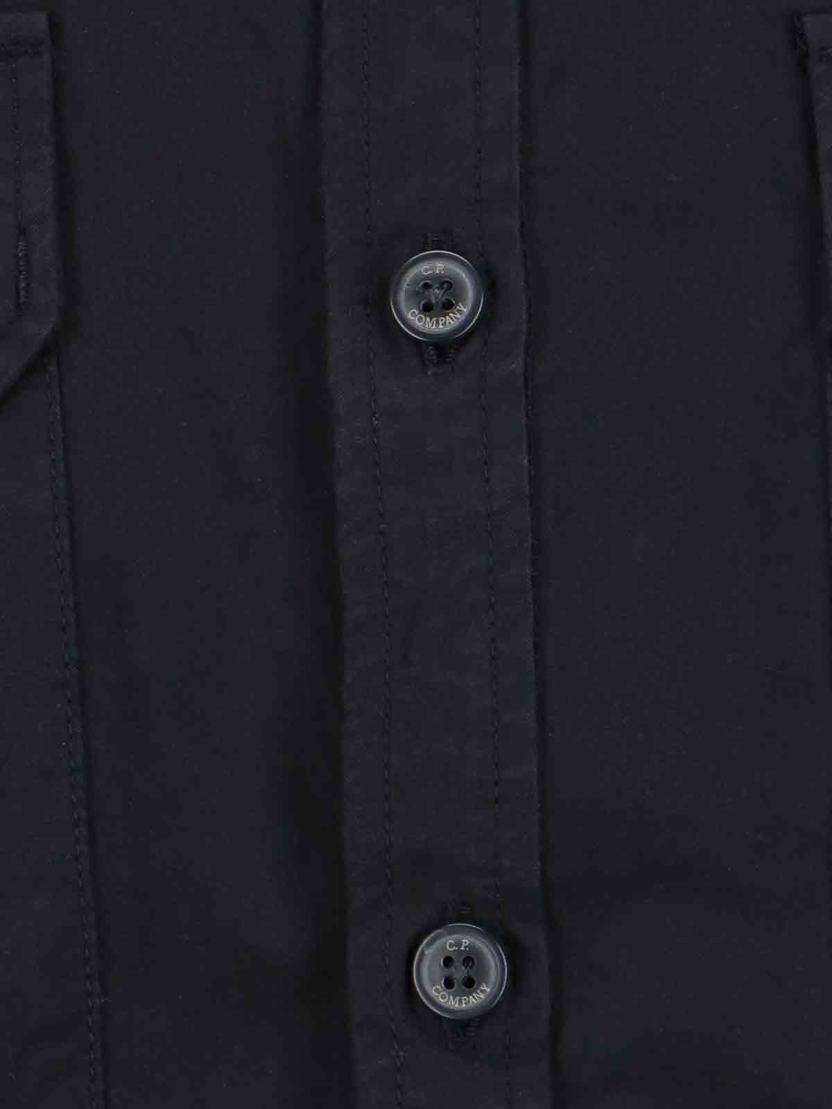 Shop C.p. Company Shirt Detail In Black