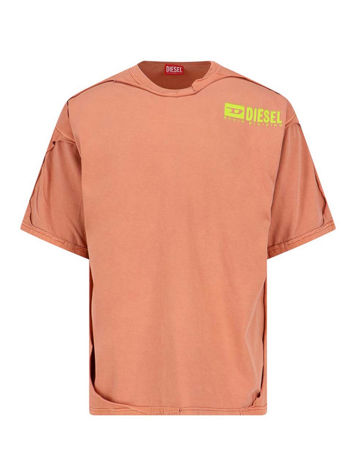 Shop Diesel T-shirt In Orange
