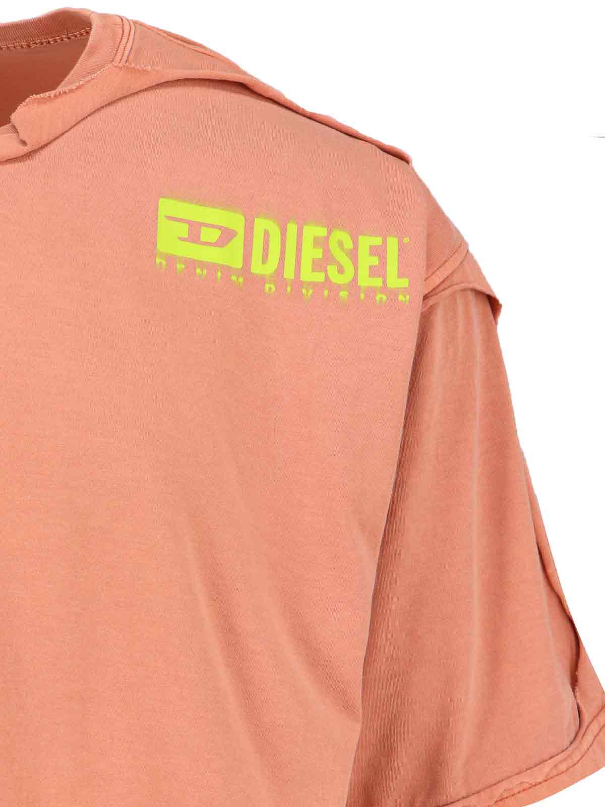 Shop Diesel Camiseta - Naranja In Orange