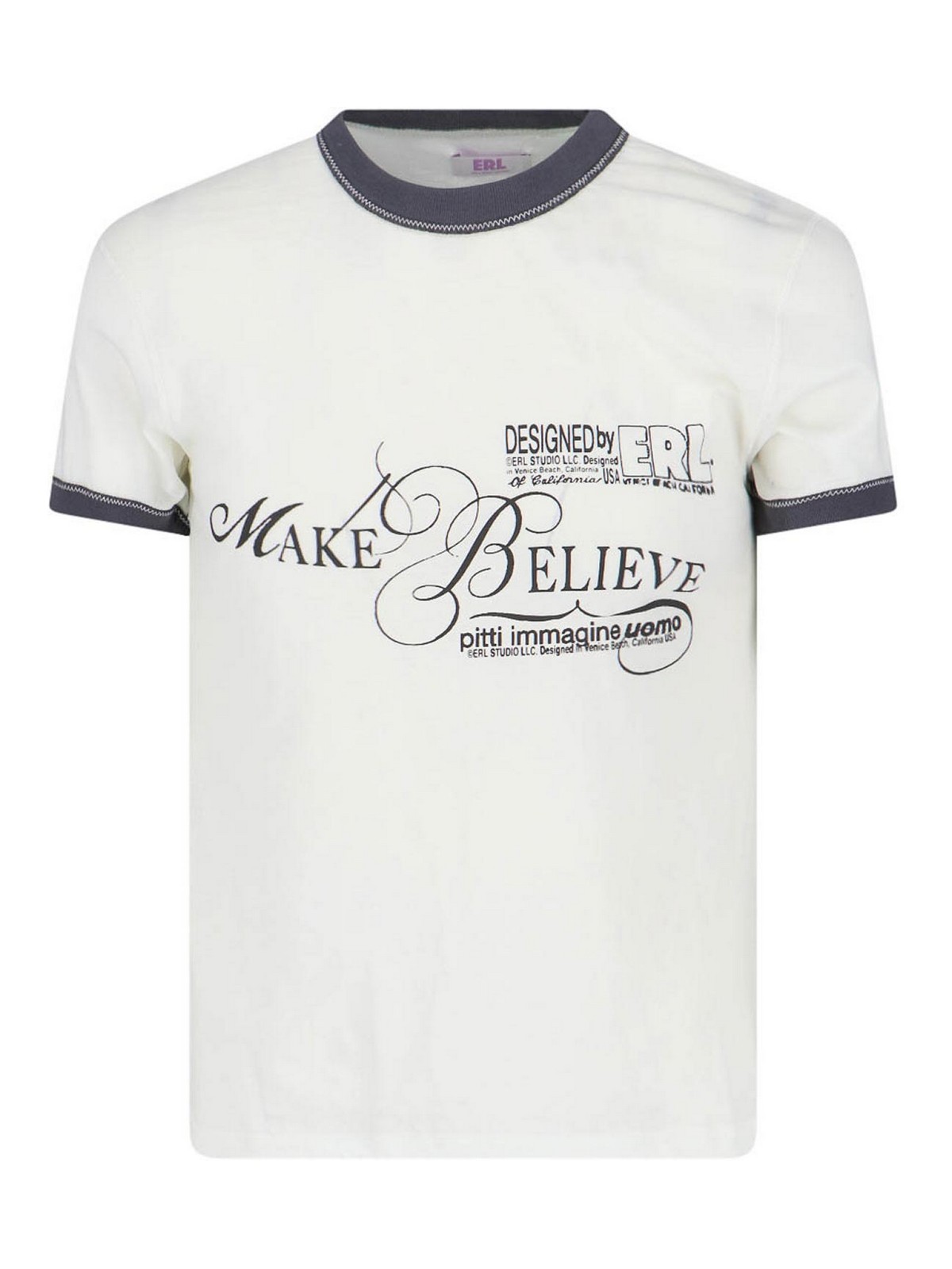 Shop Erl Camiseta - Blanco In White