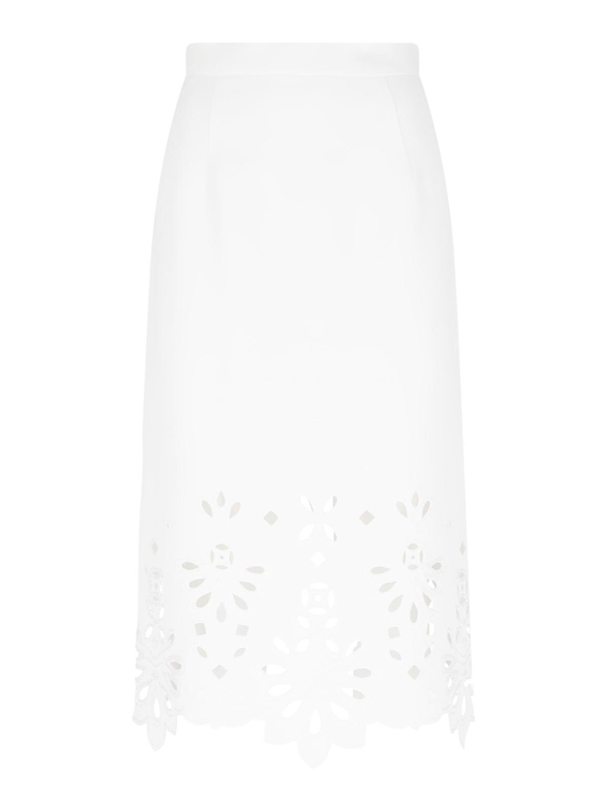 Ermanno Scervino Sangallo Midi Skirt In White