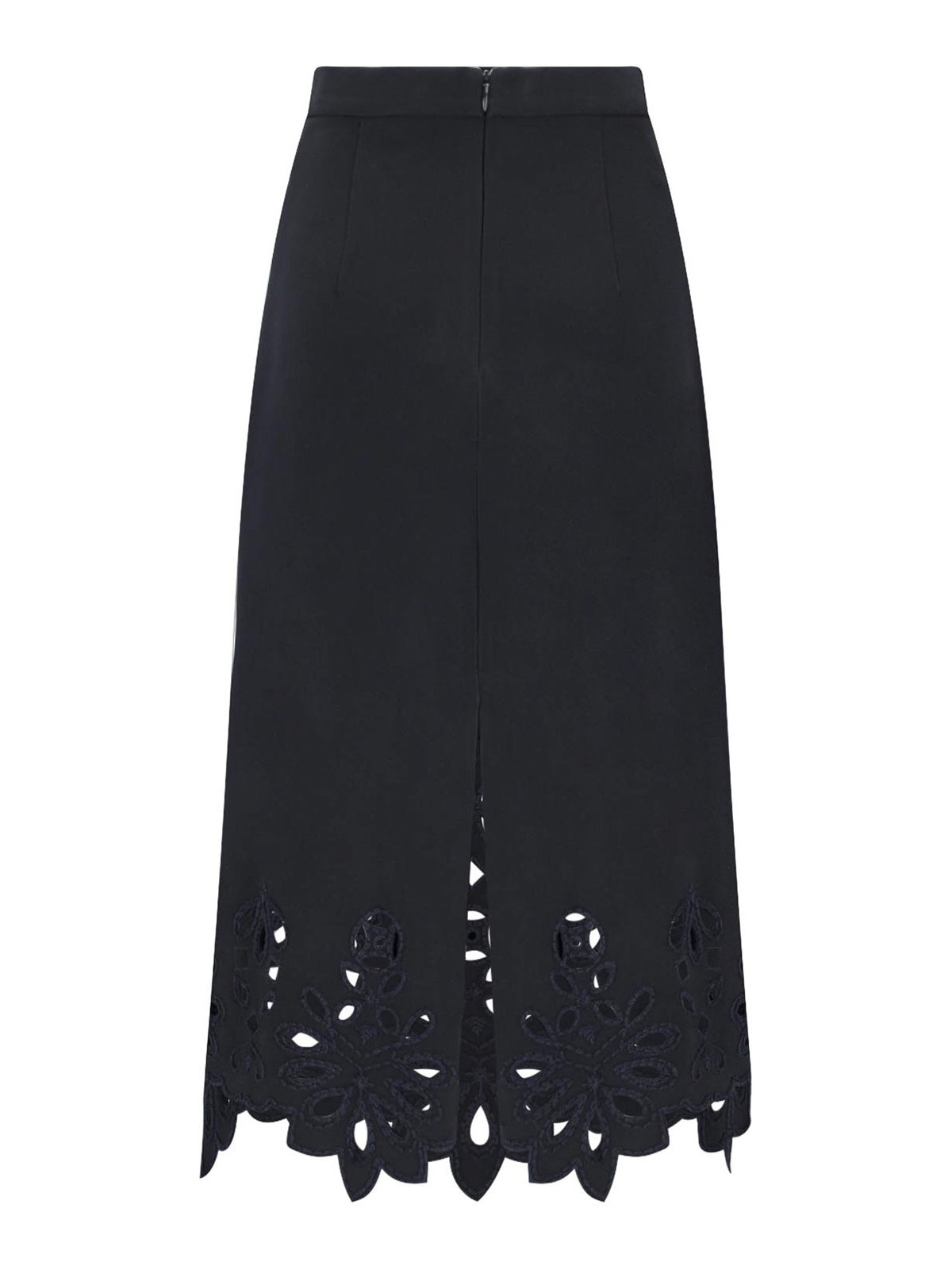 Shop Ermanno Scervino Sangallo Midi Skirt In Black