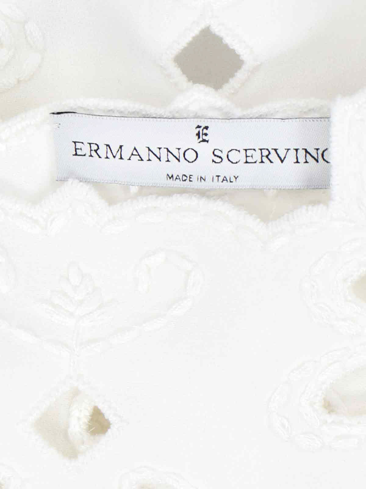 Shop Ermanno Scervino Top In Sangallo In White