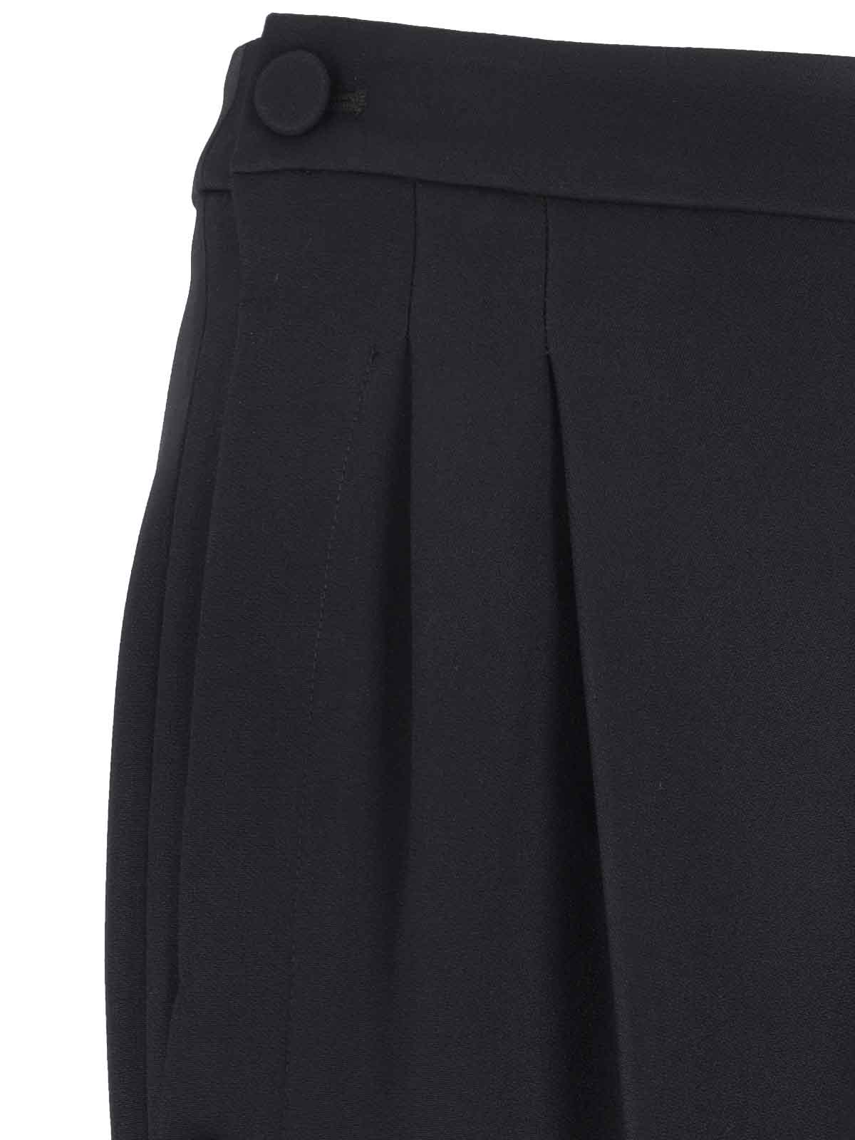 Shop Ermanno Scervino Button Detail Trousers In Black