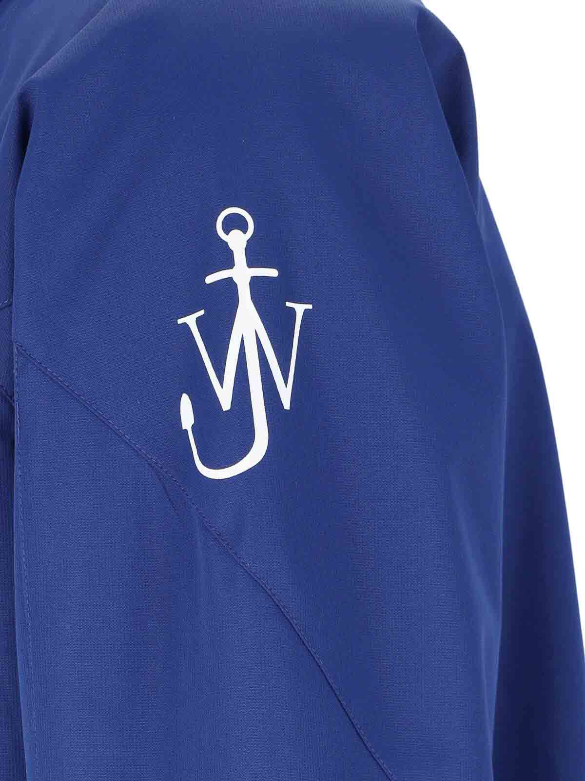 Shop Jw Anderson Logo Sports Jacket In Blue